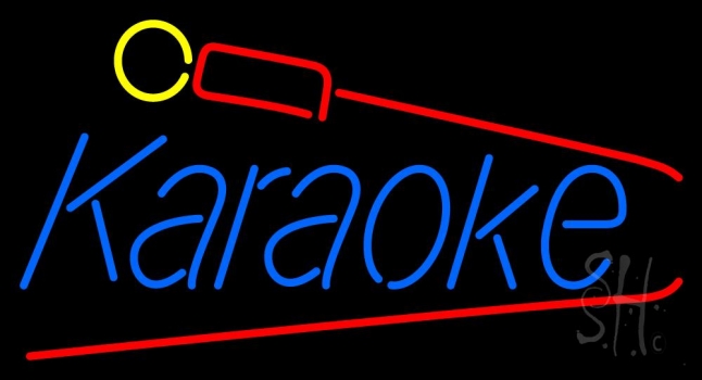Karaoke And Microphone LED Neon Sign