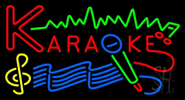 Karaoke Music Note 1 LED Neon Sign