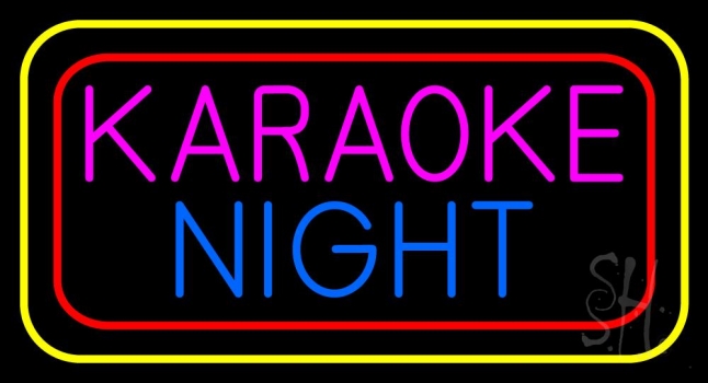 Karaoke Night Colorful LED Neon Sign