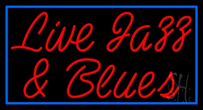 Red Live Jazz And Blues Cursive 1 LED Neon Sign