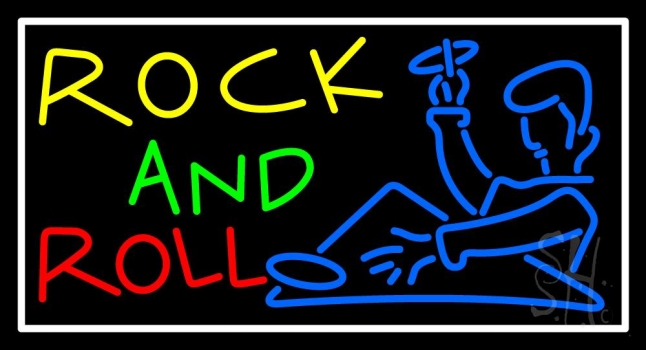 Rock N Roll Dj 2 LED Neon Sign
