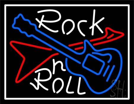 White Rock N Roll 1 LED Neon Sign