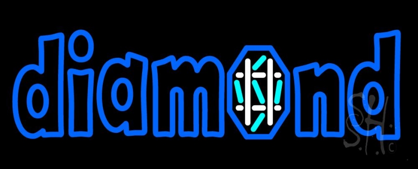 Blue Diamond LED Neon Sign
