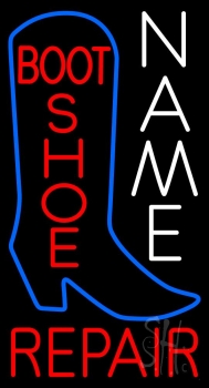 Custom Red Boot Shoe Repair Block LED Neon Sign