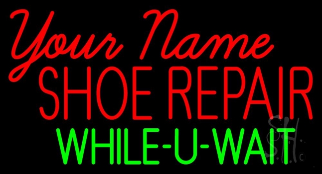 Custom Shoe Repair While You Wait LED Neon Sign