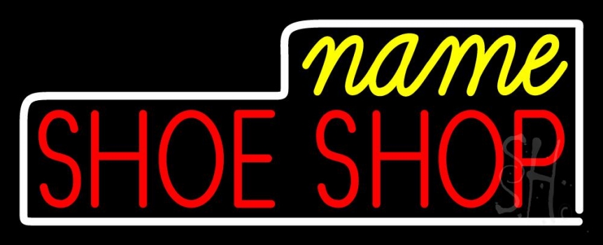 Custom Shoe Shop With Border LED Neon Sign
