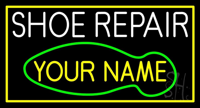 Custom White Shoe Repair With Logo LED Neon Sign