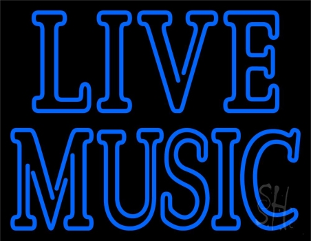Live Music Block LED Neon Sign