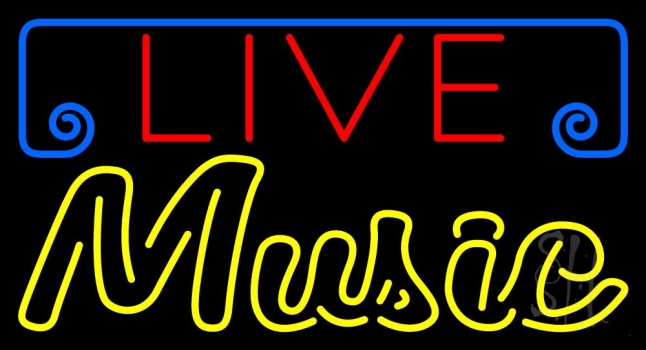 Live Music Nightly 2 LED Neon Sign