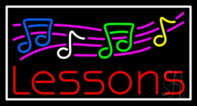 Music Lessons LED Neon Sign