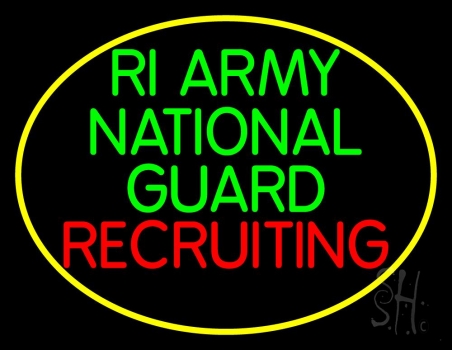 Ri Army National Guard Recruiting LED Neon Sign