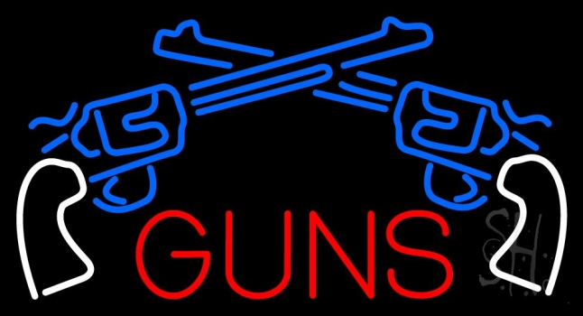 Two Gun Logo LED Neon Sign