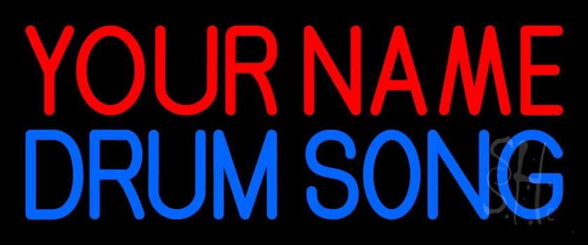Custom Blue Drum Song LED Neon Sign