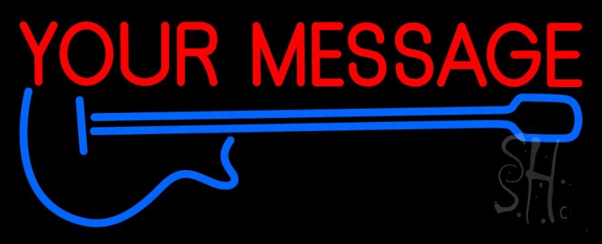 Custom Blue Guitar LED Neon Sign