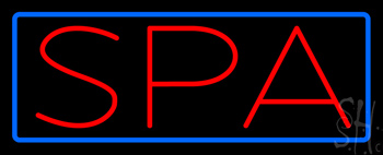 Spa With Border LED Neon Sign