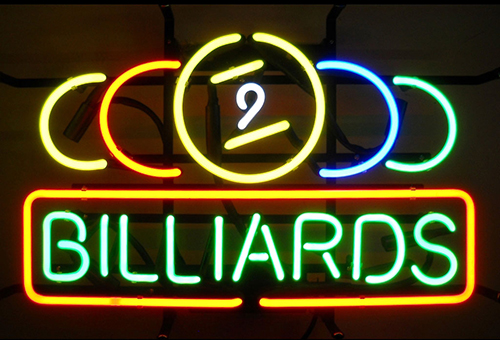 Billiards Logo LED Neon Sign