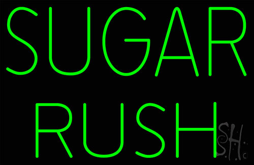Green Sugar Rush LED Neon Sign