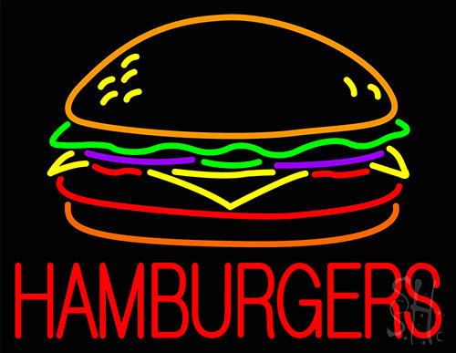 Hamburgers LED Neon Sign