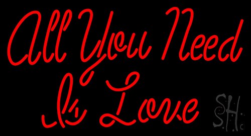 All You Need A Love LED Neon Sign