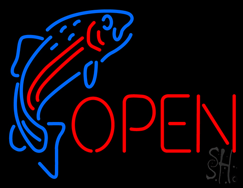 Open Fish LED Neon Sign