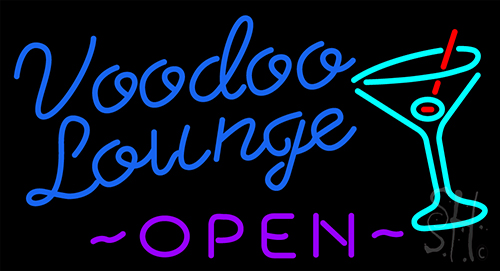 Voodoo Lounge Open LED Neon Sign