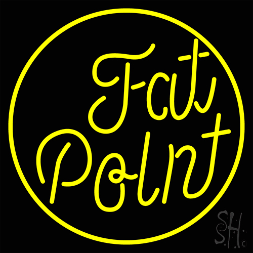 Yellow Fat Point LED Neon Sign