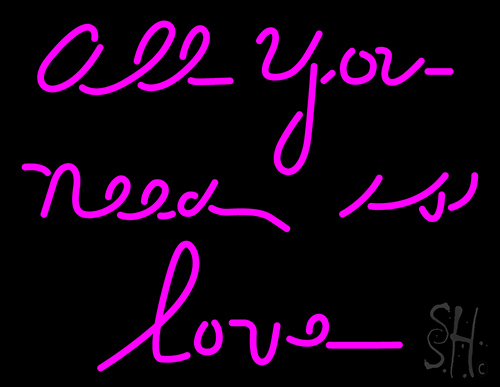 All You Need Is Love LED Neon Sign
