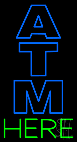 Atm Here LED Neon Sign