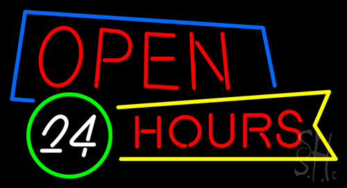 Open 24 Hours LED Neon Sign