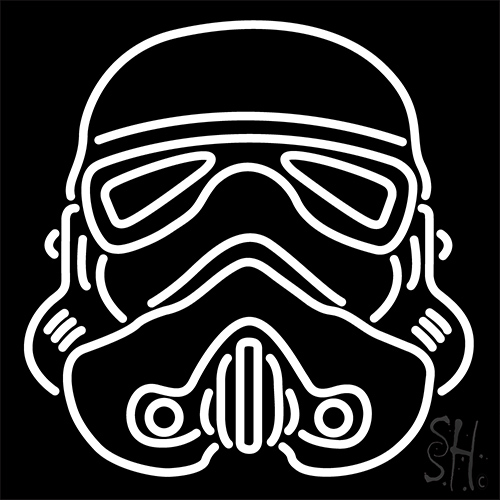 Star Wars Storm Trooper Helmet LED Neon Sign