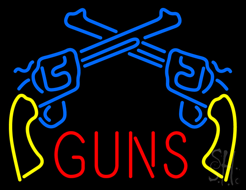 Guns LED Neon Sign