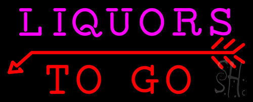 Liquors To Go LED Neon Sign