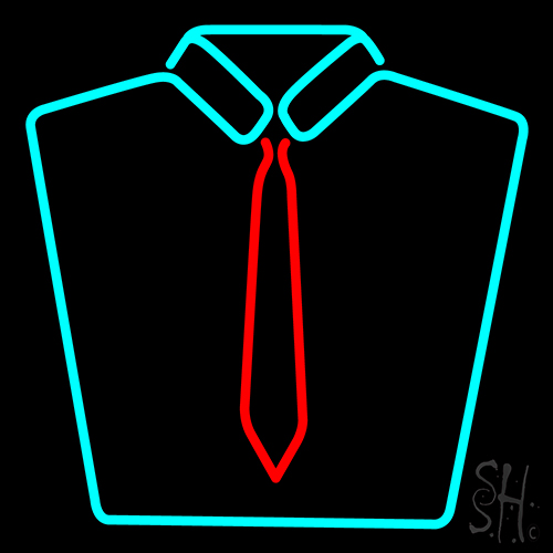 Shirt With Tie Logo LED Neon Sign