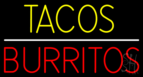 Tacos Burritos LED Neon Sign