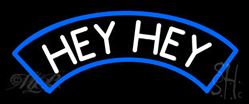 White Hey LED Neon Sign