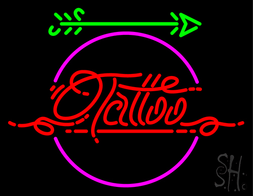 Retro Tattoo Arrow LED Neon Sign