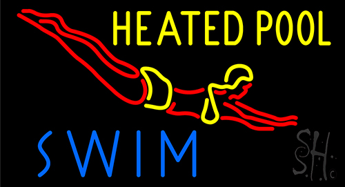 Heated Pool Swim LED Neon Sign