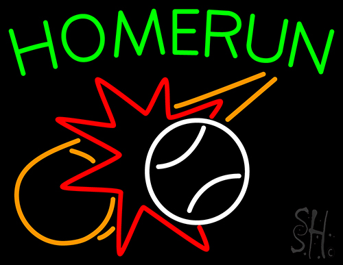 Home Run LED Neon Sign