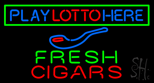 Play Lotto Here LED Neon Sign