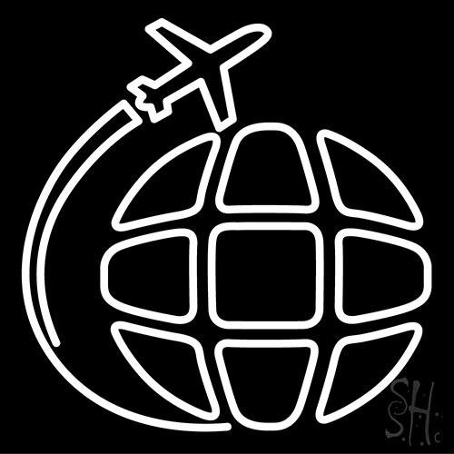 Airplane Travel AThe World LED Neon Sign
