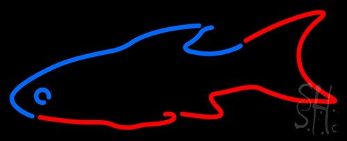 Blue Red Fish LED Neon Sign