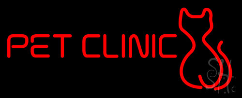 Pet Clinic With Pet LED Neon Sign