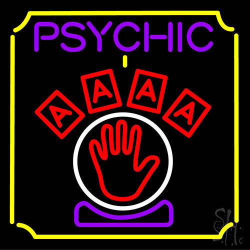 Psychic With Hand LED Neon Sign
