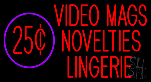 Video Mags Novelties Lingerie LED Neon Sign