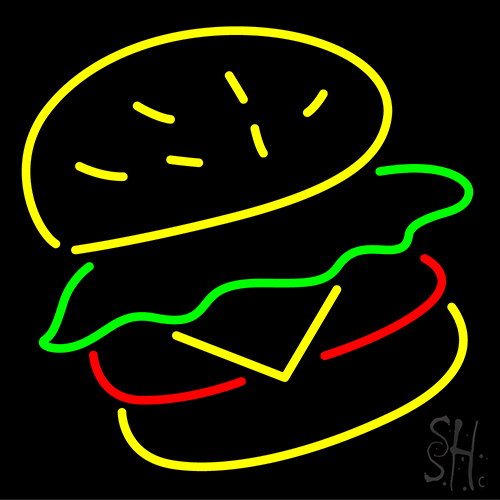 Burger Logo LED Neon Sign