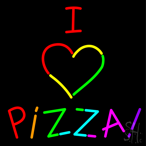 I Love Pizza LED Neon Sign