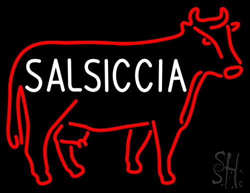 Salsiccia With Red Cow LED Neon Sign