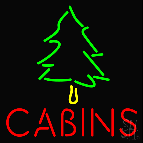 Cabins With Palm Tree LED Neon Sign