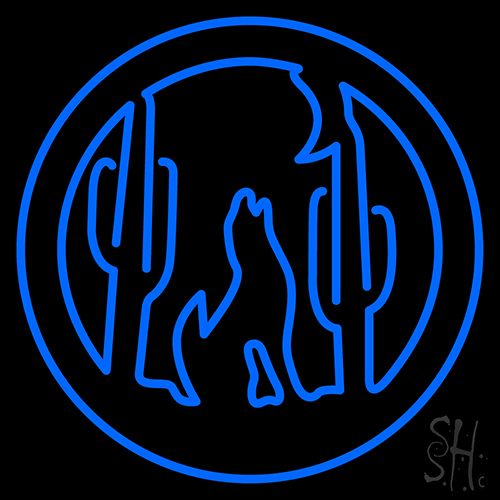 Howling Coyote LED Neon Sign