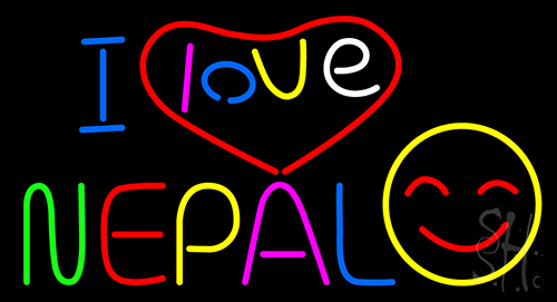 I Love Nepal LED Neon Sign
